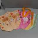 PARSUP 6PCS Happy Easter Bunny Carrot Chick Egg Hunt Gift Treat Multifunctional Non-Woven Bags with Handles,Easter Party Supplies for Gifts Wrapping, 8.37.95.9inch (Orange Yellow Blue Pink Green)