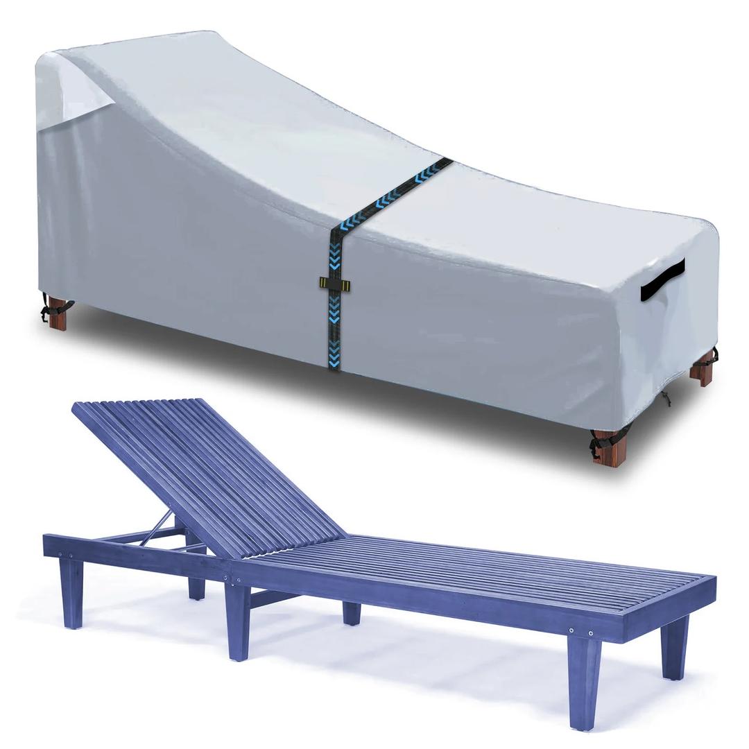 Patio Chaise Lounge Cover With Handles, Outdoor Lounge Chair Cover