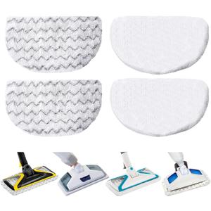 4 Pack Steam Mop Replacement Pads, Compatible with Bissell Powerfresh Steam Mop 1940 1806 1440 1544 Series, Model 19402 19404 19408 2685A 2075A 1940A 1940Q 1940T 1940W, Mop Pads Refills