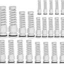 22PCS PG7 PG9 PG11 PG13.5 PG16 PG21 White Waterproof Cable Gland, Wire Hole Flex Spiral Strain Relief Nylon Joint For Cable Fixing Wiring Repairing Gland Replacement Electrical Appliances