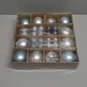 44Pcs Christmas Ball Blue and Silver Christmas Ornaments Set for Valentine's Day Backyard Holiday Wedding Party Decor with 12 pcs 2.36 Large and 32 pcs 1.18 Mini Christmas New Year Decorations Balls