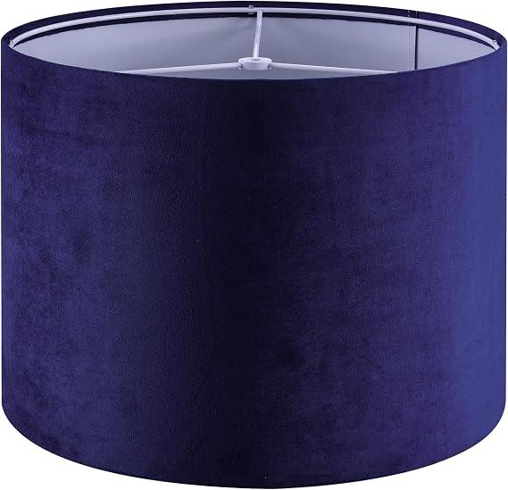 GO&SO Black Velvet Lamp Shades Set of 1 Large Drum Lampshades -16" Top x 16" Bottom x 10" High(Spider) Traditional Fabric Lamp Shade for Table Lamps - Replacement Lampshade - Assembly Required1