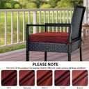IPYNBAP Outdoor Chair Cushions Set of 4 -Waterproof Outdoor Seat Cushions for Patio Furniture, Patio Chair Cushion with Handle and Ties, Out Door Chair Pads,19x19x3-Square, Burgundy
