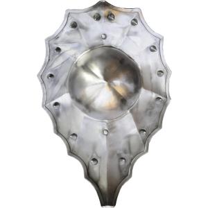 GDFB Talhoffer Buckler, Silver, Metal, 38.1 cm x 42.672 cm x 15.24 cm