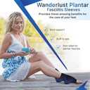 Wanderlust Plantar Fasciitis Sleeves - Open Toe Compression Socks With KT Tape (Black, L)