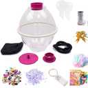 Balloon Stuffing Machine Stuffer Machine Kit Balloon Flower Bouquet Filling Port with LED Lights Small Balloons Sequin