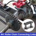 OIIKI 5 PCS Roller Chain Offset Link #41, Steel Alloy Master Connector Link, Heavy Duty Crank Link Suitable for Motorcycle, Bike, Home and Industrial Machinery, Sports Utility Vehicles