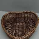 Kate Newborn Photography Props Brown Heart Shaped Rattan Basket Handcrafted Baby Doll Basket Set for Baby Photography Photoshoot