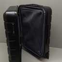 KROSER Hardside Expandable Carry On Luggage with Spinner Wheels & Built-in TSA Lock, Durable Suitcase Rolling Luggage with USB Port, Carry-On 20-Inch, Black