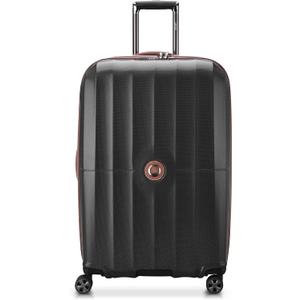 DELSEY PARIS Carrousel Hardside Expandable Luggage with Spinner Wheels, Black, Checked-Large 28 Inch