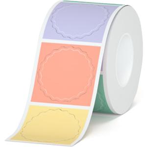 5 x HPRT Thermal Labels for T20/T260LR, Waterproof Sticker Paper, Thermal Tape for T260LR Label Maker, 1.34" x 1.34"34X34mm Colored Round Labels for DIY Logo Design, Jar Label, Name Tag