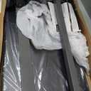 Vaunn Medical Pneumatic Adjustable Overbed Bedside Table with Wheels (Hospital and Home Use) (Black)