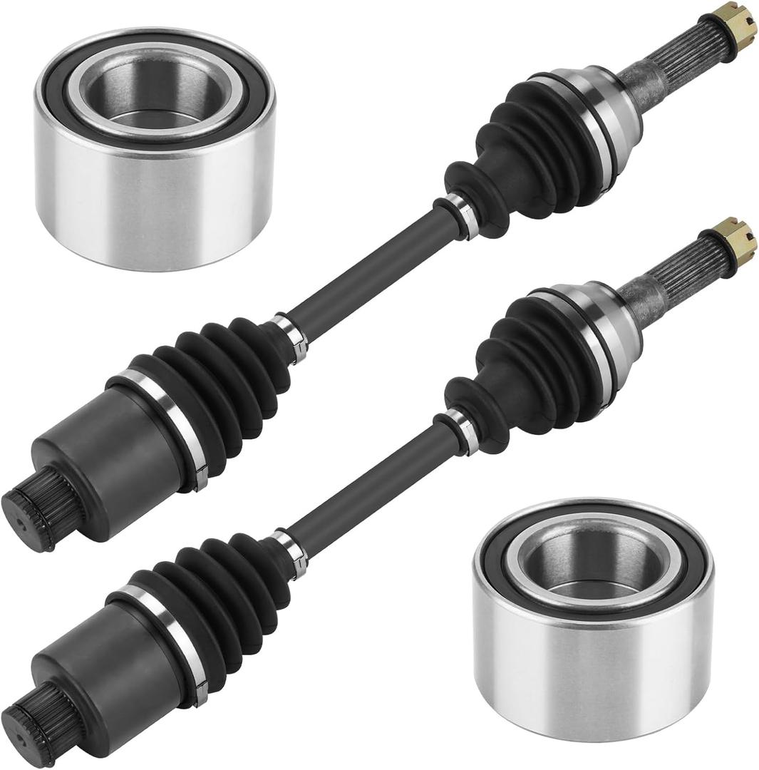 Rear Left or Right CV Axle & Wheel Bearing Kit for Polaris Sportsman 400 450 500 570 800 & Hawkeye 2x4 2006 2007 2008 2009 2010 2011 2012 2013 2014 2015, 2 CV Axles and 2 Wheel Bearings