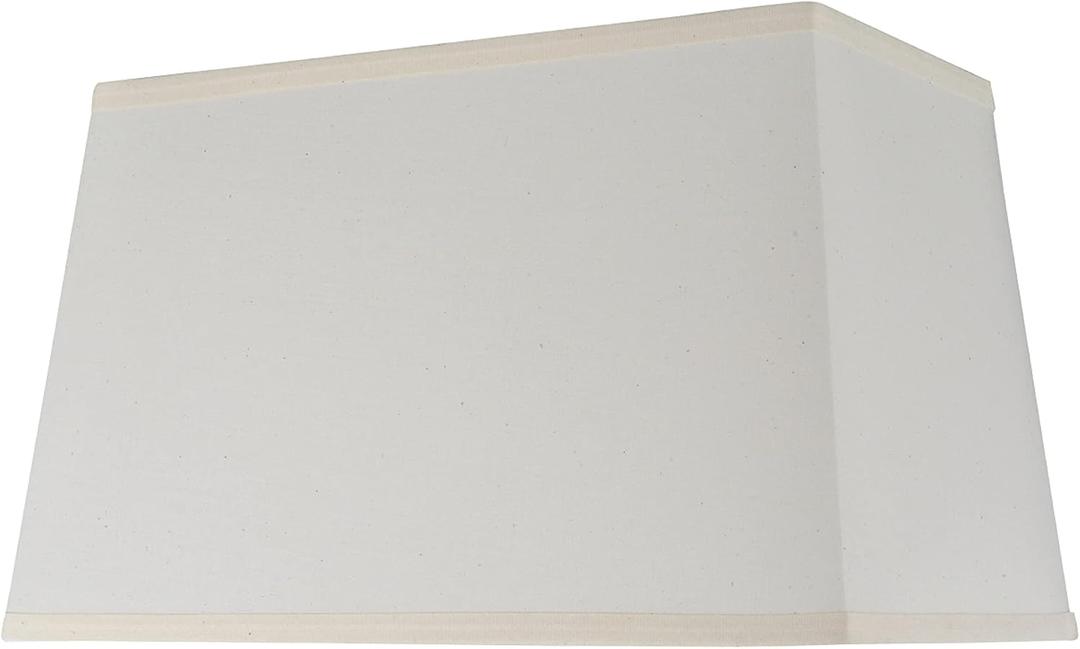 Aspen Creative 36021 Transitional Rectangle Hardback Shape Spider Construction Lamp Shade in Off White, 16" wide, Top:(8" + 14") Bottom:(10 + 16") x Height: 10"