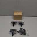 Joinor Set of 4 Metal Christmas Stocking Holders for Mantle Heavy Duty Stocking Hangers Stocking Hook Christmas Ornaments for Counter Tables Window Fireplace Mantle Decoration (Black)