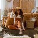 BENRON Faux Cowhide Rug Small, Western Cow Hide Rugs for Entryway Kitchen Hallyway Western Home Decor, Non Slip Cute Rug with Irregular Animal Skins and Hides, Olive Green, 2.9 x 3.9ft