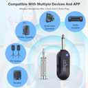 Wireless Microphone Headset Double Professional: Cordless Mic Head for Two People, Heads Handheld Mics 2 in 1- USB-C Rechargeable - 1/4'' and 1/8'' Plug for PA System, Voice Amplifier,Teaching,Fitness