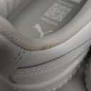 Puma Womens Smash V3 Platform Lace Up Sneakers Shoes Casual (10, Puma White-Puma White-Puma Silver)