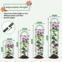 Garden Obelisk Trellis for Climbing Plants 5.7/4.5FT Heavy Duty Metal & Rustproof Plant Climbing Support for Garden Indoor Outdoor Potted Plant Flowers Fruits Vegetable Vines (4.5FT / 1Pack)