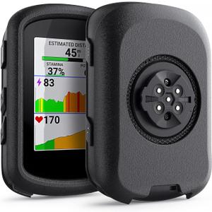 TUSITA Silicone Case Compatible with Garmin Edge 540 | 540 Solar | 840 | 840 Solar - Black