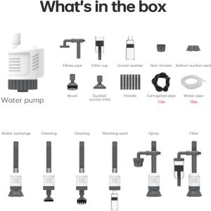 Fish Tank Cleaner Aquarium Gravel Cleaner Electric New (White)