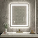 QuivaraView 28 in. W x 36 in. H Rectangular Frameless Front and Backlit LED Lighted Wall Mounted Bathroom Vanity Mirror