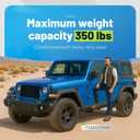 Side Steps Compatible with 2018-2025 Jeep Wrangler JL Unlimited 4-Door, High-Strength Running Boards, Steel Step Bars, Powder-Coated 4-Piece Set