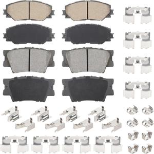 Front & Rear Ceramic Brake Pads Set for Toyota RAV4 2006-2012 2.4L 2.5L (Exc. 3rd Rows Seats), for RAV4 2013-2018 Only 2.5L LE, for Lexus HS250h 8PCS