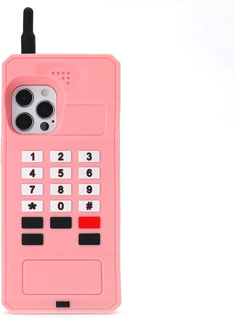 Kawaii Phone Cases Compatible with iPhone 13 Pro Max,Cute Cartoon Retro Classic Cellular Phone Case Women Girls 3D Soft Silicone Shockproof Cover for iPhone 13 Pro Max