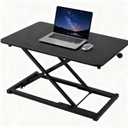 Height Adjustable Standing Desk Converter,Keyboard Riser for Stand Up Desk,Computer Keyboard Stand for Desktop,Portable Workstation Table for Home Office Black 23.6 Inch
