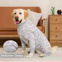 Recovery Suit for Large Medium Dogs After Surgery, Soft Breathable Anti Licking Dog Onesie E-Collar & Cone Alternative, Pet Bodysuit for Preventing Hair Loss Full Cover Wound(4XL, Grey Pony)