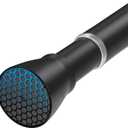Shower Curtain Rod Adjustable Curtain Rods 30-64 Inch Black Shower Rod Curtain Rods no Drilling Expandable Tension Curtain Rod Spring Curtain Rod for Bathroom Closet Doorway Windows