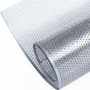 AggAuto Universal 40"x13" Car Grill Mesh - Aluminum Alloy Automotive Grille Insert Bumper Honeycomb Hole 6mm Spacing 2mm, One of the Most Multifunctional Shape Grids 100x33cm Silver