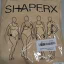 SHAPERX High-Waisted Tummy Control Shapewear for Women Seamless Zip-Up Easy-On Body Shaper Shorts Slimming Fit Underwear (Large, Beige)