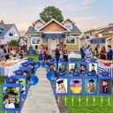 13 Pcs Large K-12 Graduation Photo Yard Signs with Stakes, Class of 2026 Outdoor Graduation Decoration Party Decor, Supports Photos up to 12 X 18, Kindergarten Through Senior School Grade(Blue)