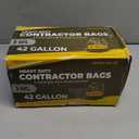Contractor Garbage Bags 42 Gallon - Pack Of 20 Black 3 mil Strength Heavy Duty Trash Bags Garbage Bags, 32X46 Heavy Duty Plastic Construction Contractor Bags - Trash Can Liners