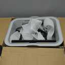 4-Height Adjustable Elevated Dog Water Bowl with Splash Guard, 2.5 Gallon No-Spill Large Capacity Raised Dog Water Bowl for Large & Medium Dogs, Non-Slip Stainless Steel Stand & Easy to Clean