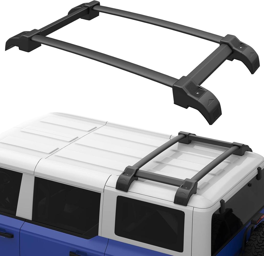 Roof Rack Cross Bar Fit for 2021-2025 2026 Ford Bronco 2 Door/4 Door Rooftop Cargo Accessories Luggage Rack (NOT for Bronco Sport)