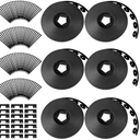Sasylvia 236 FT Landscape Edging Kit 2 Inch Tall Edging Border with 216 Anchoring Spikes and 21 Connectors Flexible Plastic Yard Paver Barrier for Lawn Garden Grass Yard Home(Black)