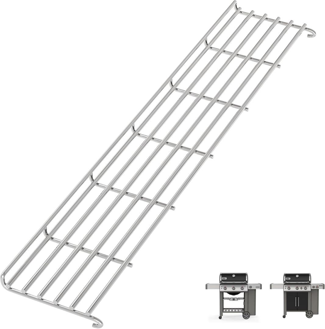 66044 Stainless Steel Warming Rack for Weber Genesis ll E-310, ll S-310, II S-335, II SE-310Grills, Grill Parts for Weber Genesis ll 300 Series Gas Grill Grate, 304Stainless Steel