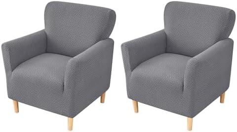 FUANGUI Banquet Armchair Slipcover Chair Covers with Arms Stretch Club Chair Slipcover Soft Armchair Sofa Covers Anti-Slip Furniture Protector for Dogs Pets Home Living Room Decor