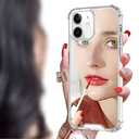 Cavdycidy for iPhone 11 Mirror Case for Women, Acrylic Mirror Phone Case That Can Be Used for Outdoor Makeup for Girl Who Love Beauty(Classic Mirror)