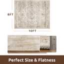 AMOAMI-Area Rug 8FT X 10FT Rugs for Living Room-Vintage Soft Beige Rugs for Bedroom-Non Slip Carpet-Washable Rug for Dining Room Living Room Bedroom Office Under Table