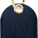 5 x Leather Keys Sleeve for Broken Car Key Loop Replacement, Keychain Cover Cute Protector and Holder for Men, Women (Black)