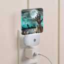 2Pack Halloween Night Light Plug-in,Dusk to Dawn Smart Sensor Led Nightlight for Bedroom Bathroom Kitchen Hallway Stairs Energy Efficient Decor Desk Lamp (color-12)