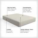 AllerEase 100% Organically Grown Cotton Top Waterproof Mattress Pad Queen Size Plush Hypoallergenic Fill Allergy Defense Fabric Machine Washable Stretch Sidewalls Fitted Mattress Cover Topper (White)