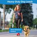 Hands Free Dog Walking Leash, 9ft Black Adjustable Running Leash with Control Handle