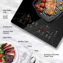 2 Burner Electric Cooktop 2000W, Portable Electrical Hot Plate Double Burner, Adjustable Temperature Stove Top, Tabletop Electric Stove, 7.4 inches x 6.2 inches