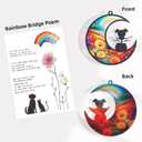 Dog Memorial Gifts for Loss of Dog Angel - Pet Dogs Memorial Suncatcher Gifts for DIY Dogs Death Sympathy Pass Away Gift with Card Name Date