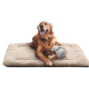 Dog Beds Crate Pad for Large Dogs Ultra Soft Dog Crate Bed Washable & Anti-Slip Kennel Pad for Dogs Cozy Sleeping Mat,Cream 42inch